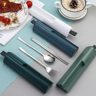 HELLC Bộ dụng cụ du lịch thép không gỉ 304 - Thìa cắm trại, đũa, dao kéo di động, hộp đựng - 108k 8 HELLC Bộ dụng cụ du lịch thép không gỉ 304 - Thìa cắm trại, đũa, dao kéo di động, hộp đựng - 108k 8
