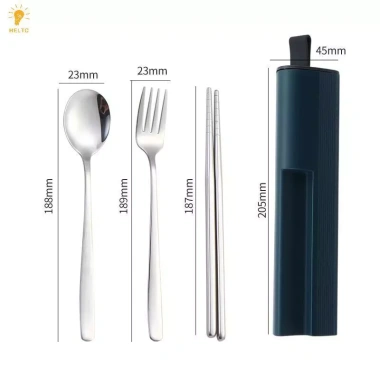 HELLC Bộ dụng cụ du lịch thép không gỉ 304 - Thìa cắm trại, đũa, dao kéo di động, hộp đựng - 108k 10 HELLC Bộ dụng cụ du lịch thép không gỉ 304 - Thìa cắm trại, đũa, dao kéo di động, hộp đựng - 108k 10