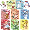 HENGHOME 8 tờ Trẻ em Trang trí Tiệc Giáng sinh – Xếp hình Ông Già Noel, Trò chơi Ghép hình 3