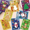 HENGHOME 8 tờ Trẻ em Trang trí Tiệc Giáng sinh – Xếp hình Ông Già Noel, Trò chơi Ghép hình 5