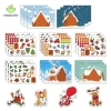 HENGHOME 8 tờ Trẻ em Trang trí Tiệc Giáng sinh – Xếp hình Ông Già Noel, Trò chơi Ghép hình 7