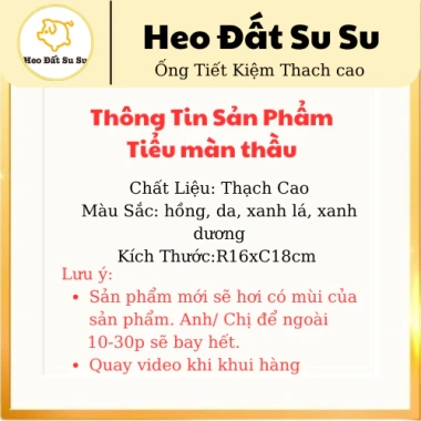 Heo Bánh Màn Thầu Siêu Dễ Thương – Quà Tặng Trang Trí, Tiết Kiệm XSX Heo Đất Su Su 55k (Giảm từ 71.5k)