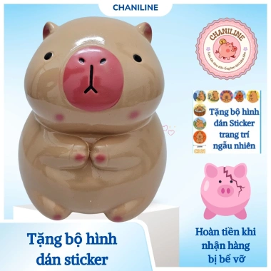 Heo Đất Cappy Bara Lỗ Tròn Cute Ống Heo Tiết Kiệm Tiền Trang Trí Quà Tặng CHINILINE 80k Heo Đất Cappy Bara Lỗ Tròn Cute Ống Heo Tiết Kiệm Tiền Trang Trí Quà Tặng CHINILINE 80k