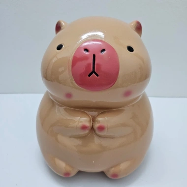 Heo Đất Cappy Bara Lỗ Tròn Cute Ống Heo Tiết Kiệm Tiền Trang Trí Quà Tặng CHINILINE 80k