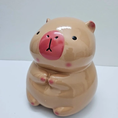 Heo Đất Cappy Bara Lỗ Tròn Cute Ống Heo Tiết Kiệm Tiền Trang Trí Quà Tặng CHINILINE 80k