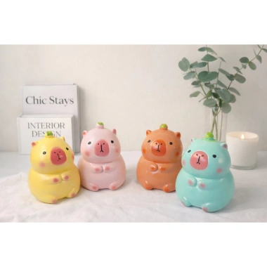 Heo đất Capybara mini - ống tiết kiệm tiền siêu dễ thương, giảm giá 34.999đ Subeo Official