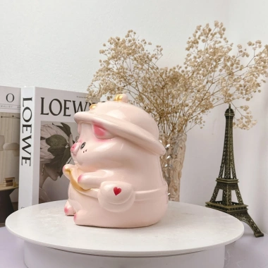 Heo đất đội mũ vịt size TO - Quà tặng decor đáng yêu, giảm giá 69.000₫