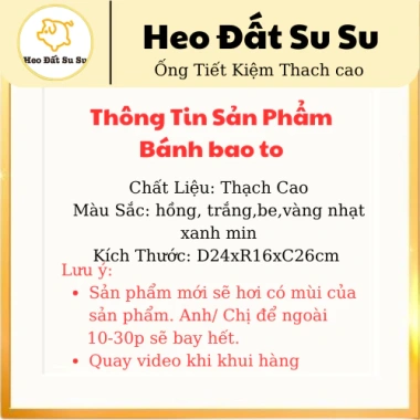 Heo đất Heo Bánh Bao HELLO size TO - Quà tặng & trang trí XsX Su Su giảm 77.420₫