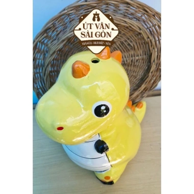 Heo đất Khủng Long màu Vàng size to cao 30cm – Giá ưu đãi 158.000 VNĐ, quà tặng 2
