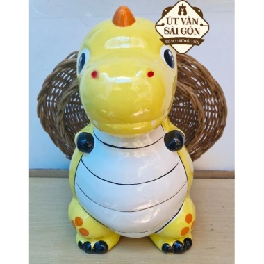 Heo đất Khủng Long màu Vàng size to cao 30cm – Giá ưu đãi 158.000 VNĐ, quà tặng 4