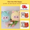 Heo Đất Lợn Tiết Kiệm Ống Lỗ Tròn Cừu Lá Size 20 - Thạch Cao Nguyên Chất, Xinh Xinh Basic 68k