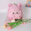 Heo Đất Lợn Tiết Kiệm Ống Lỗ Tròn Cừu Lá Size 20 - Thạch Cao Nguyên Chất, Xinh Xinh Basic 68k 5