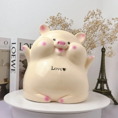 Heo đất mẫu Heo Bánh Bao Hello size TO LD51 - Quà tặng, decor giá chỉ 96.000₫