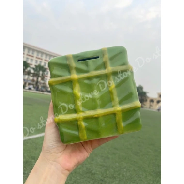 Heo đất ống tiết kiệm Bát Tràng hình bánh chưng - Lợn sứ decor, chỉ 278.000đ 7