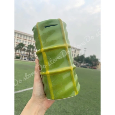 Heo đất ống tiết kiệm Bát Tràng hình bánh chưng - Lợn sứ decor, chỉ 278.000đ 8