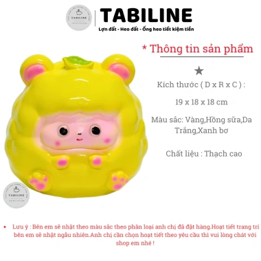 Heo đất ống tiết kiệm tiền LD09 - Cừu lá cute yêu, giảm 20% chỉ 100k TABILINE 2