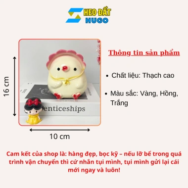 Heo đất ống tiết kiệm tiền mini gà con siêu xinh - Quà tặng chỉ 59.000₫