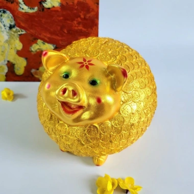 Heo Đất Thạch Cao Nhím Tiền - Ống Heo Tiết Kiệm, Lợn Thạch Cao, Giá chỉ 91.000đ