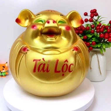 Heo đất tiết kiệm Bụng Bự Tài Lộc phong thủy size to – ống tiết kiệm lợn đất trang trí, giảm giá 22% chỉ 76.000₫