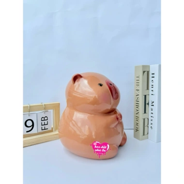 Heo đất tiết kiệm Capybara size TO - Lợn đất dễ thương, quà tặng bánh cuộn, xưởng Heo Đất Nhà Ỉn