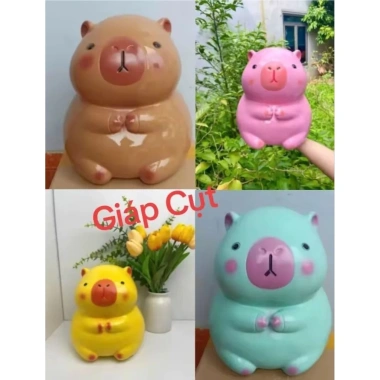 Heo đất tiết kiệm Capybara size to - ống tiết kiệm decor quà tặng giá xưởng 58.999đ