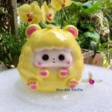 Heo đất tiết kiệm Cừu Lá size to lỗ tròn - Ống tiết kiệm trang trí nội thất
