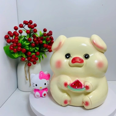 Heo đất tiết kiệm DƯA HẤU nhỏ - ống tiết kiệm trang trí LĐ1, chỉ 56.000 VND