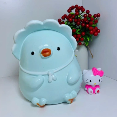 Heo đất tiết kiệm Gà con đội mũ cute size TO - Trang trí quà tặng LUCKY 91 chỉ 56.000đ 5
