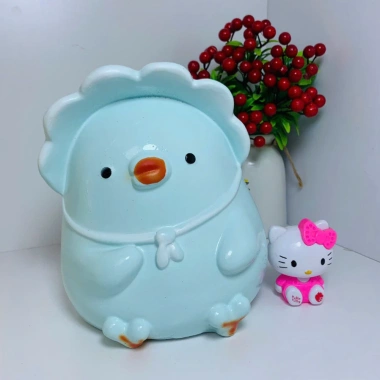 Heo đất tiết kiệm Gà con đội mũ cute size TO - Trang trí quà tặng LUCKY 91 chỉ 56.000đ 8