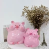 Heo Đất Tiết Kiệm Heo Bánh Bao sz TO Dễ Thương - Mua 1 Tặng 1 Nhỏ, Ống Tiết Kiệm Quà Tặng LD30 4