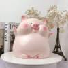 Heo Đất Tiết Kiệm Heo Bánh Bao sz TO Dễ Thương - Mua 1 Tặng 1 Nhỏ, Ống Tiết Kiệm Quà Tặng LD30 8