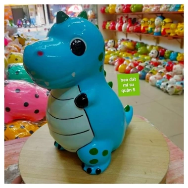 Heo đất tiết kiệm HEO KHỦNG LONG CUTE size lớn 20x30cm - Giá chỉ 149.000đ
