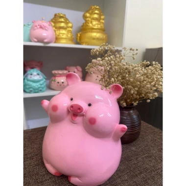 Heo đất tiết kiệm Heo Má Bánh Bao Hello - Lợn đất ống trang trí Heo Hạnh Phúc, giá 51.350₫ 4