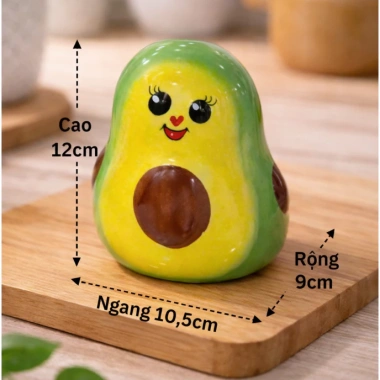 Heo Đất Tiết Kiệm Ống Hình Trái Bơ Bát Tràng 3 Size Mẫu Mới Giá 119k 10