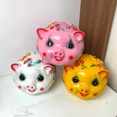 Heo đất tiết kiệm PI Cành Đào nhỡ cute, nhiều màu, ống tiết kiệm - Giá 59.000 VND 2