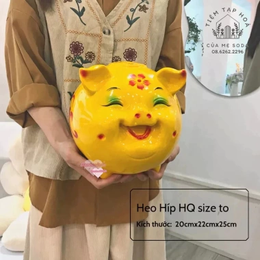 Heo Híp Cười Hàn Quốc TO (C25xD22xR20) ống tiết kiệm - Quà tặng - Giá 100k 3