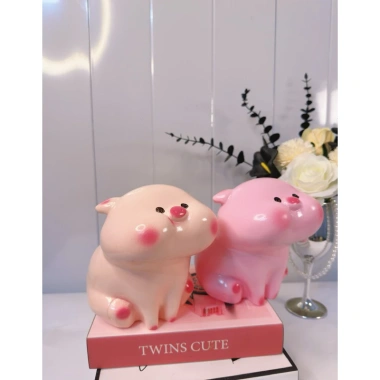 Heo hồng Má Phịnh cute - Heo đất Su Su ống tiết kiệm, quà tặng, 45.000đ