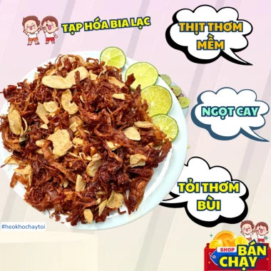 Heo khô cháy tỏi 500g - 250g, Tạp Hóa Bia Lạc HK01, dai ngon, vị tươi ngọt, tỏi thơm bùi, ưu đãi 140.000₫ 3 Heo khô cháy tỏi 500g - 250g, Tạp Hóa Bia Lạc HK01, dai ngon, vị tươi ngọt, tỏi thơm bùi, ưu đãi 140.000₫ 3