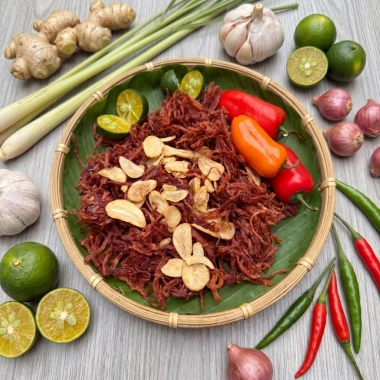 Heo khô cháy tỏi 500g - 250g, Tạp Hóa Bia Lạc HK01, dai ngon, vị tươi ngọt, tỏi thơm bùi, ưu đãi 140.000₫