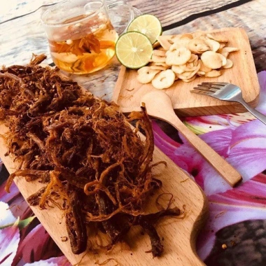 Heo khô cháy tỏi Hà Nội ngon 500g hũ PET - KingFood - Giá chỉ 110.000đ