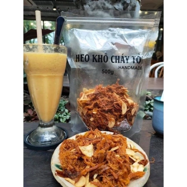 Heo khô cháy tỏi KingFood 500g túi zip - Giảm giá 20% - Vị ngon, giòn tan 6