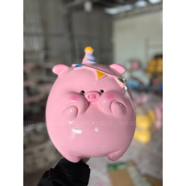 Heo sinh nhật đáng yêu, lợn đất tiết kiệm gốm sứ cao cấp, decor bàn học, chỉ 58.000 VND