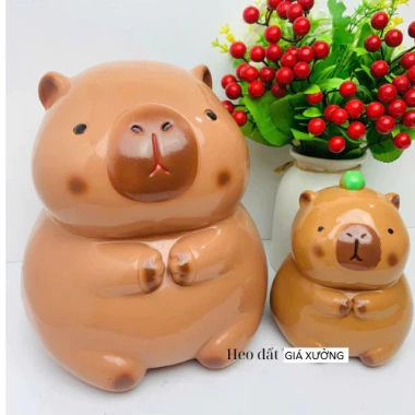 Heo tiết kiệm CHUỘT LANG CAPYBARA siêu cute - quà tặng decor, lợn đất giá 69k
