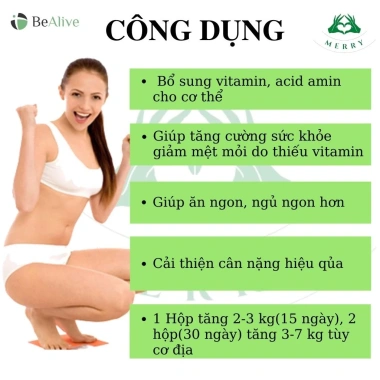 Herbalbe Tăng Cân BEALIVE Chính Hãng - Tăng 2-3 Kg trong 15 ngày, Giá chỉ 480.000₫ (Giảm từ 624.000₫) 3