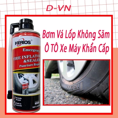 Herios Bơm Lốp Khẩn Cấp và Keo Tự Vá Chính Hãng Ô tô, Xe máy - Giá Ưu Đãi 129k