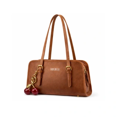 HERLY Túi xách nữ thời trang đa năng, đeo vai tinh tế kèm Charm Cherry, chỉ 350.000₫