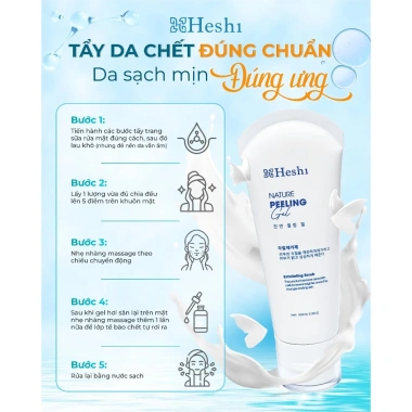 Heshi Nature Peeling Gel Tẩy Da Chết 12/2.026 – Giải Pháp Da Sáng Mịn, Giá 199k