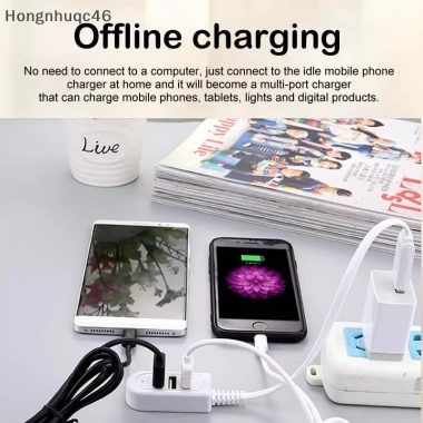 Hhvn Cáp USB 1.2m Hub 3 Cổng Sạc Nhanh, Splitter Phong Cách Mới, Giá 32.281 VND 6