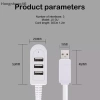 Hhvn Cáp USB 1.2m Hub 3 Cổng Sạc Nhanh, Splitter Phong Cách Mới, Giá 32.281 VND 9