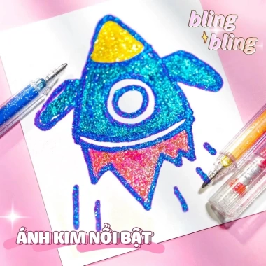 Highlight bút 24/36 màu nhũ kim tuyến - Dùng cho học việc, giá ưu đãi 107.000₫ 4